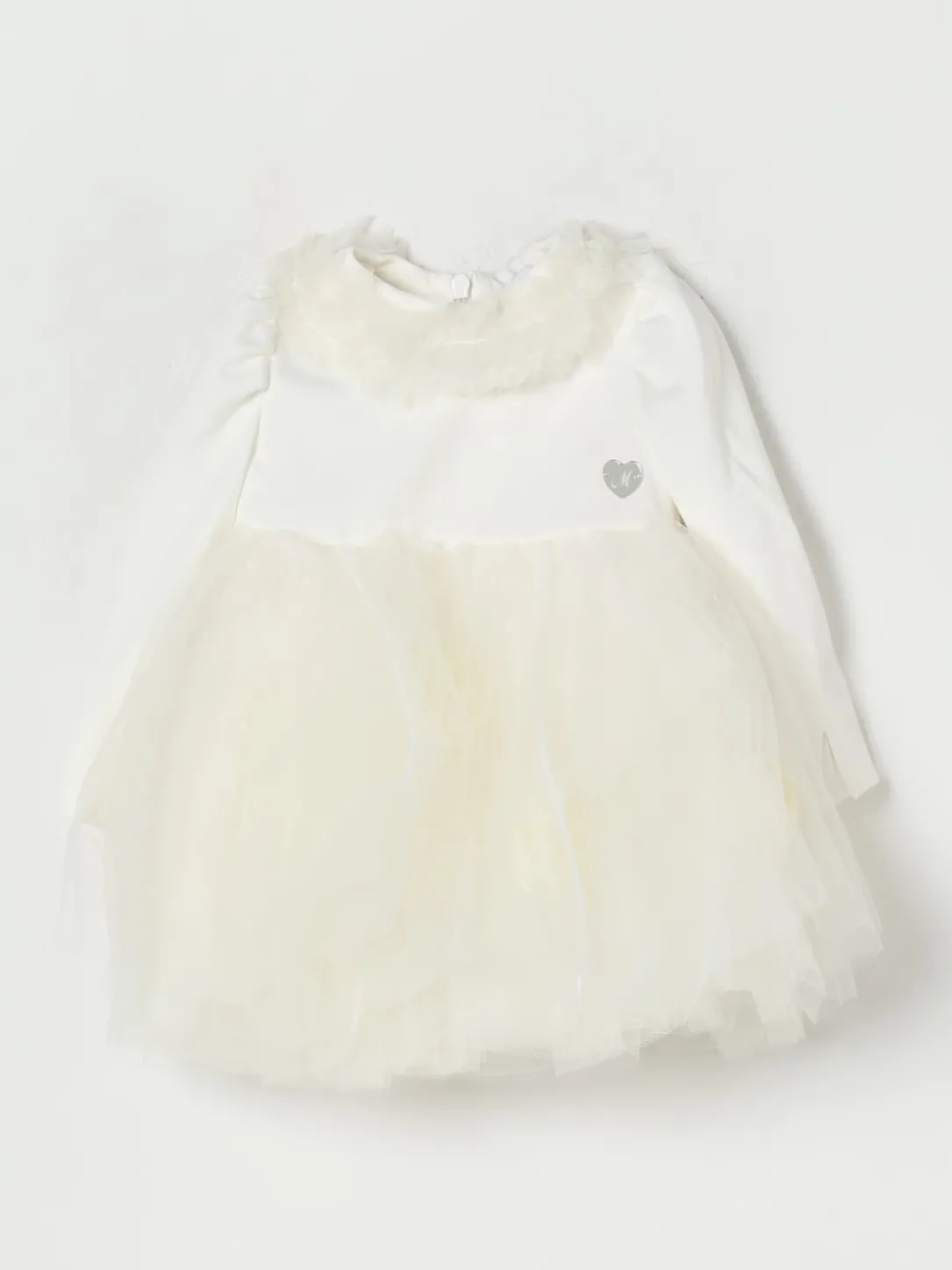 Abito in tulle con fiori Monnalisa