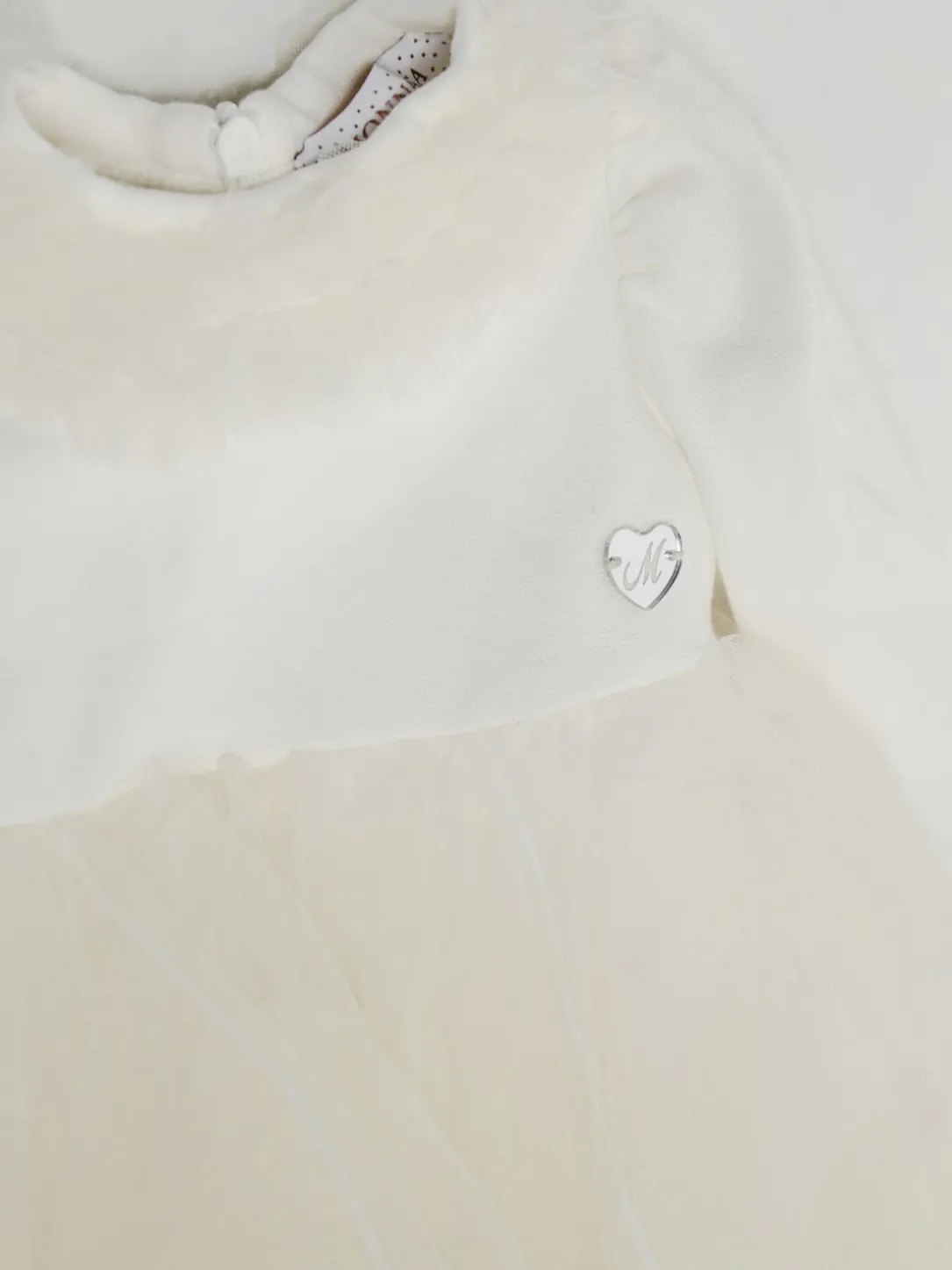 Abito in tulle con fiori Monnalisa