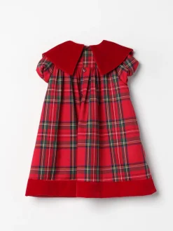 Abito La Stupenderia in misto cotone con motivo tartan