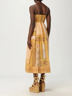 Abito midi Zimmermann in cotone stampato