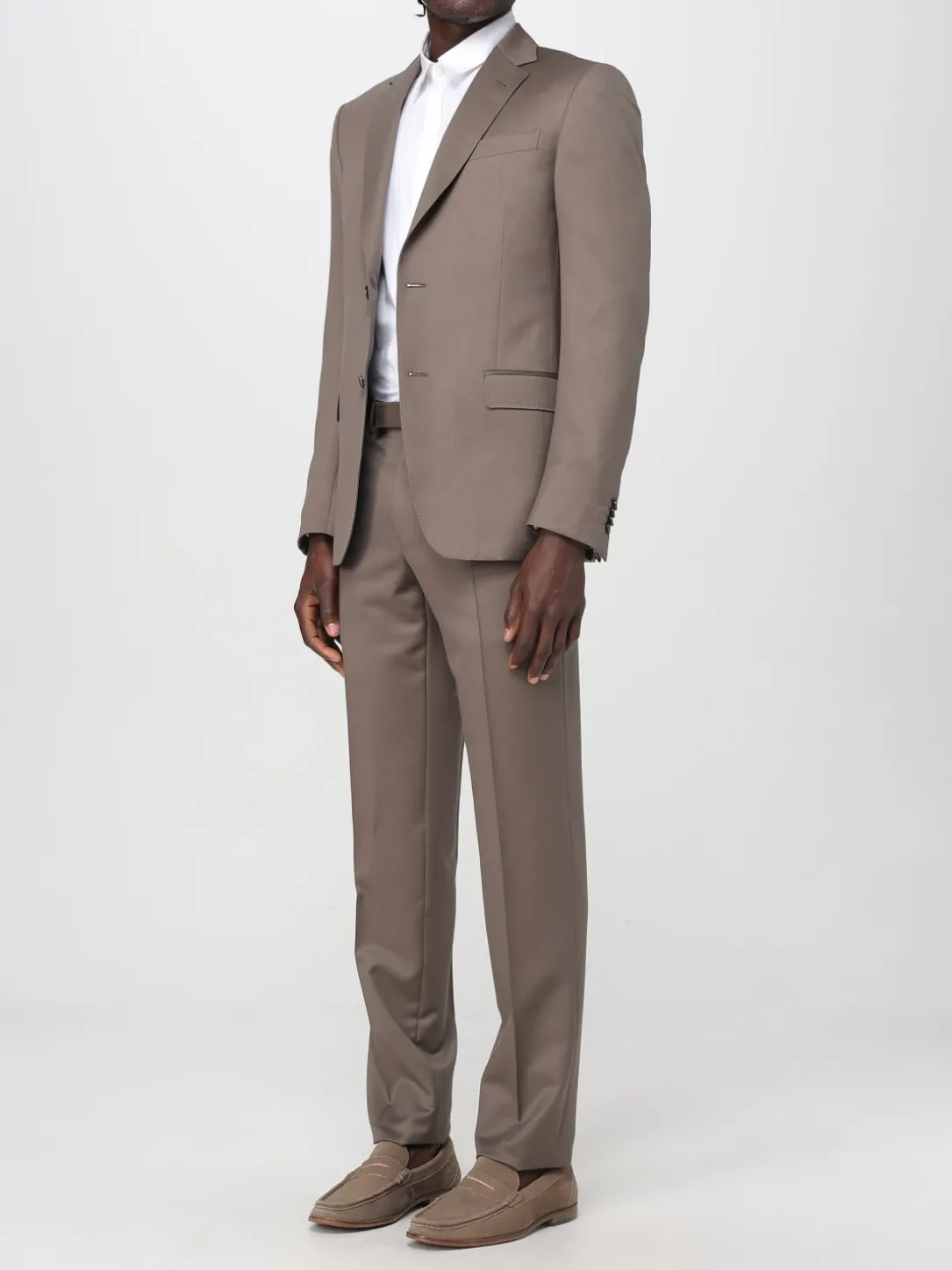 Abito monopetto Zegna in misto lana e Mohair