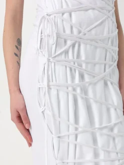 Abito Moschino Couture in jersey con fettucce intrecciate