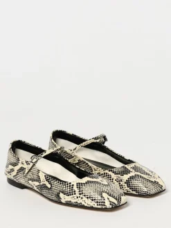 Ballerina Aeyde in pelle stampa pitone