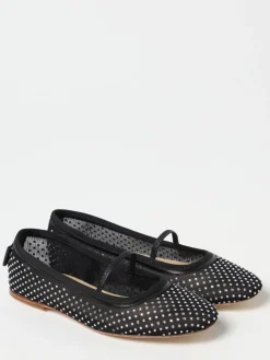 Ballerina A.P.C. in nylon a rete con strass all over
