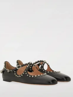 Ballerina Bally in pelle con borchie