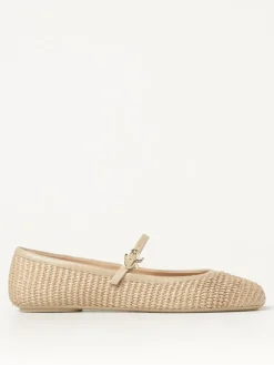 Ballerina Carla Gianvito Rossi in rafia e nappa