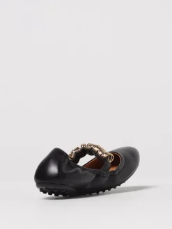 Ballerina Dee Tod's in nappa con anelli metallici