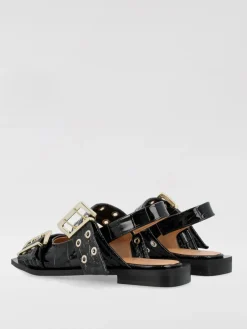 Ballerina Ganni in pelle riciclata stampa cocco