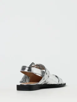 Ballerina Ganni in pelle sintetica laminata