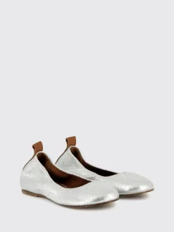 Ballerina Lanvin in pelle laminata cracklè