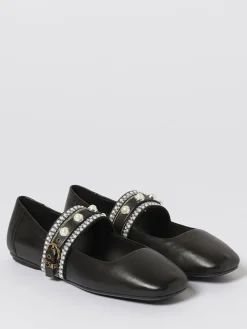 Ballerina Pinko in pelle con perle sintetiche applicate