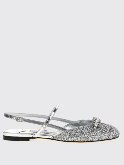 Ballerina slingback Belinda Jimmy Choo in pelle laminata e glitter