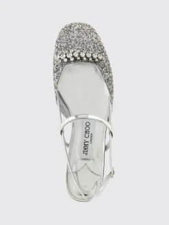 Ballerina slingback Belinda Jimmy Choo in pelle laminata e glitter