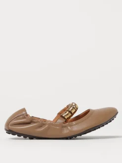 Ballerina Tod's in pelle con anelli metallici