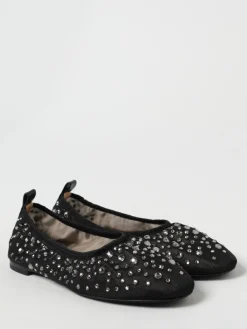 Ballerina Tory Burch in nylon a rete con strass all over