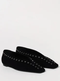 Ballerina Toteme in camoscio con occhielli