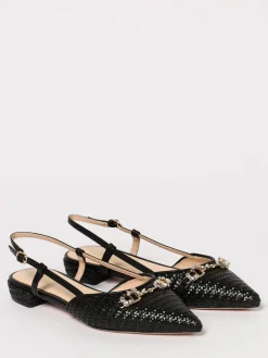 Ballerina Twinset in rafia con strass