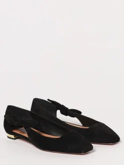 Ballerina Very Bow Tie Aquazzura in camoscio