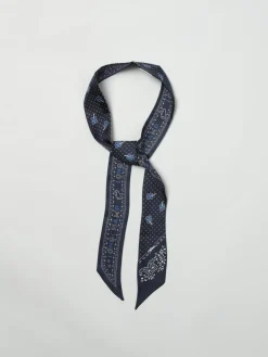 Bandeau Longchamp in seta stampata