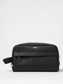 Beauty case Boss in pelle saffiano