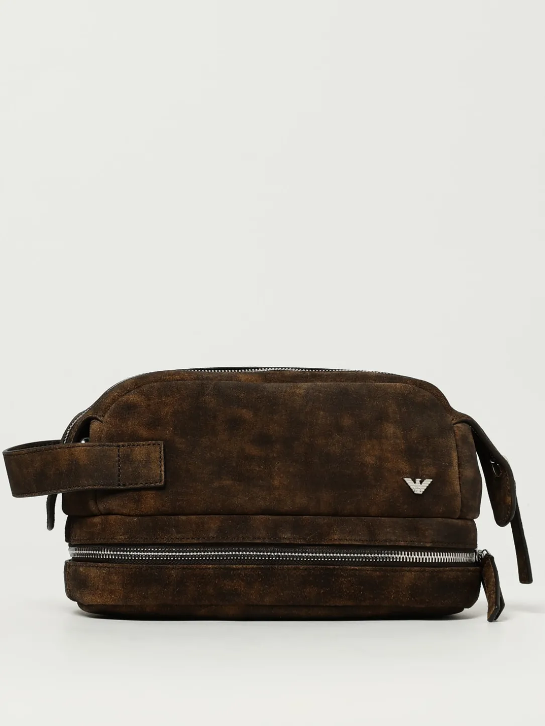 Beauty case in camoscio Emporio Armani