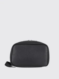 Beauty case in pelle sintetica a grana Boss