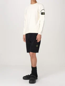 Bermuda cargo in pile di cotone tinto in capo Stone Island