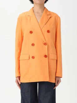 Blazer a doppiopetto in cotone e lino Aspesi