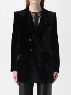 Blazer a doppiopetto in velluto Alberta Ferretti