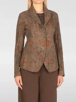 Blazer a monopetto in cotone floreale Uma Wang