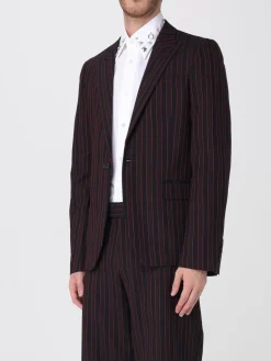 Blazer a monopetto in lana gessata McQueen