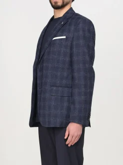 Blazer Boss in misto lana check