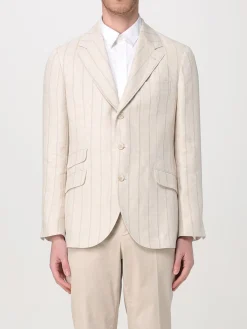 Blazer Brunello Cucinelli in lino a righe