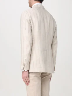 Blazer Brunello Cucinelli in lino a righe