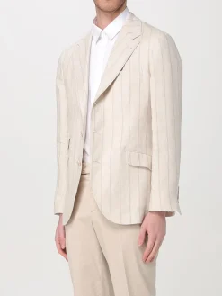 Blazer Brunello Cucinelli in lino a righe