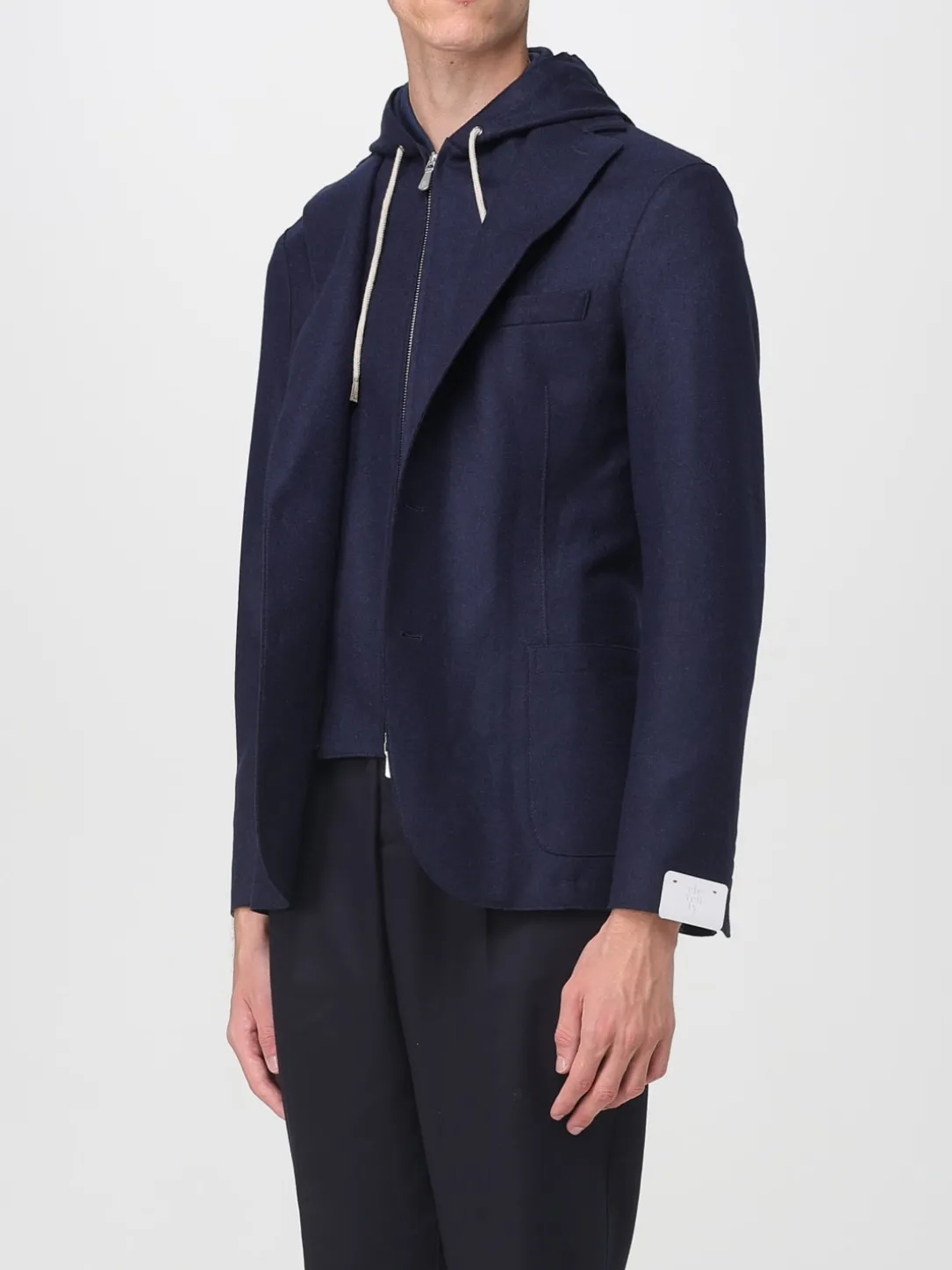 Blazer con cappuccio Eleventy in misto lana