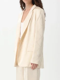 Blazer con Oval T jacquard Twinset in raso