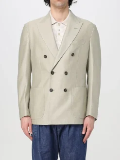 Blazer doppiopetto Eleventy in cotone e lino