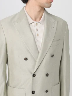 Blazer doppiopetto Eleventy in cotone e lino