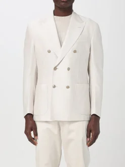 Blazer doppiopetto Eleventy in cotone e lino