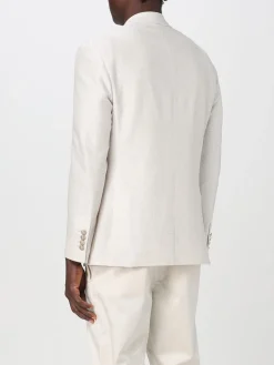 Blazer doppiopetto Eleventy in cotone e lino