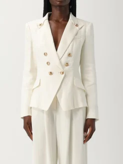 Blazer doppiopetto Elisabetta Franchi in misto lino