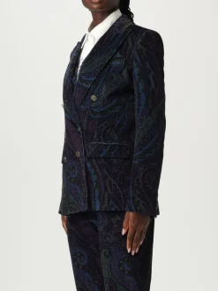 Blazer doppiopetto Etro in velluto Paisley