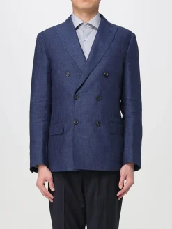 Blazer doppiopetto Fay in misto lino