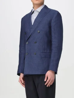 Blazer doppiopetto Fay in misto lino
