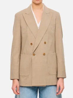 Blazer doppiopetto Max Mara in lana stretch