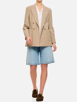 Blazer doppiopetto Max Mara in lana stretch