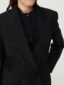 Blazer doppiopetto Max Mara in lana gessata