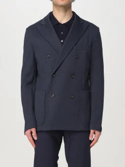 Blazer doppiopetto Paolo Pecora in misto cotone