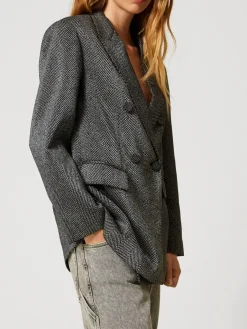 Blazer doppiopetto Twinset in crêpe